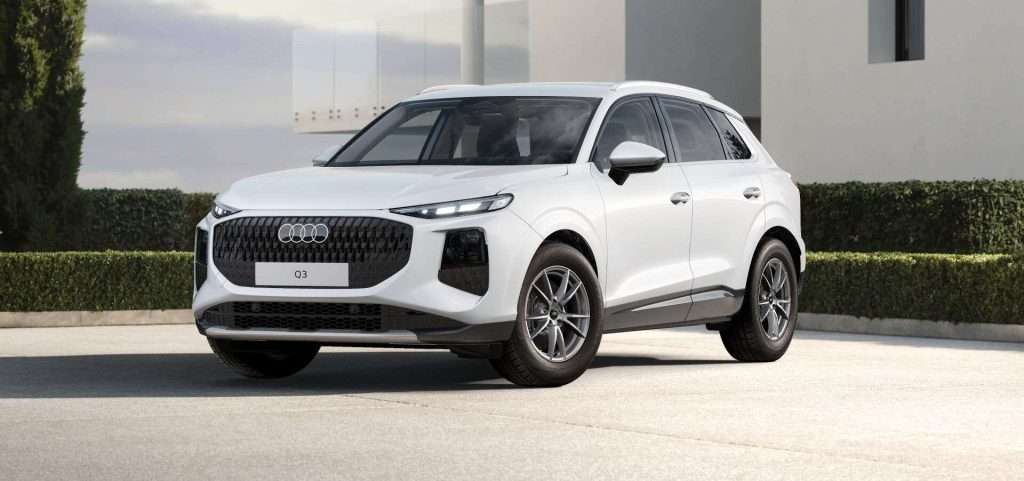 Vista fronto-lateral Audi Q3 2025
